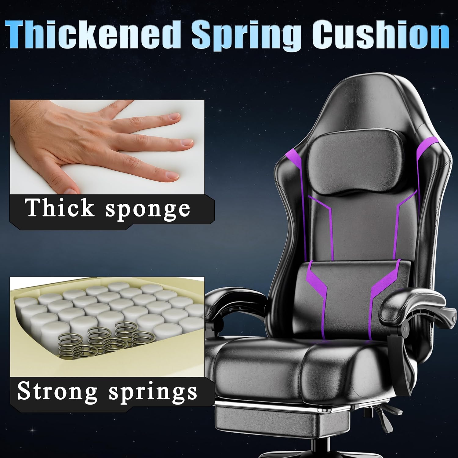Silla de Juego Ergonómica con  - Ergonomic Office Chair reseña y precio