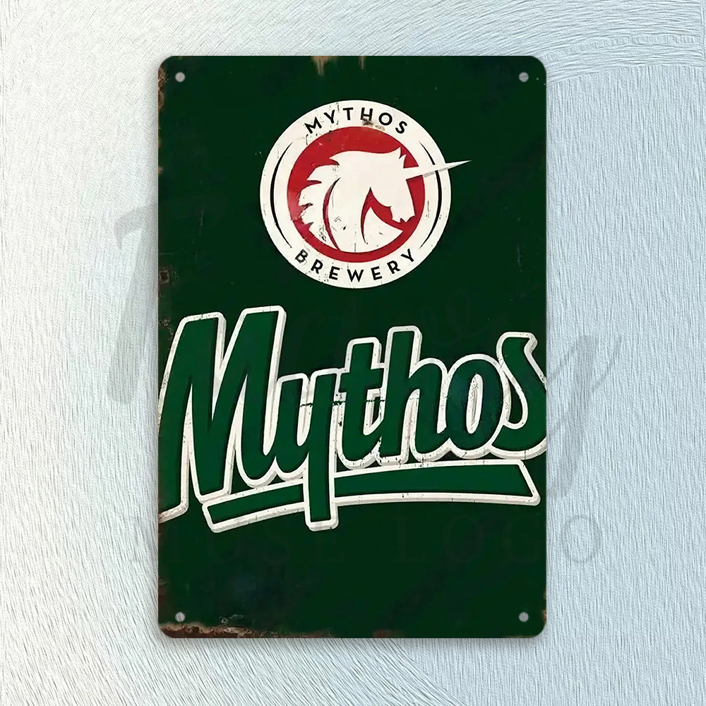 Mythos Brewery - Letrero de ch - Home Office Logo reseña y precio