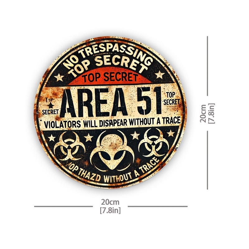Vintage Area 51 Letrero de par - Home Office Or reseña y precio