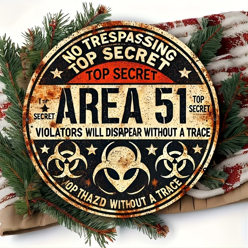 Vintage Area 51 Letrero de par - Home Office Or reseña y precio