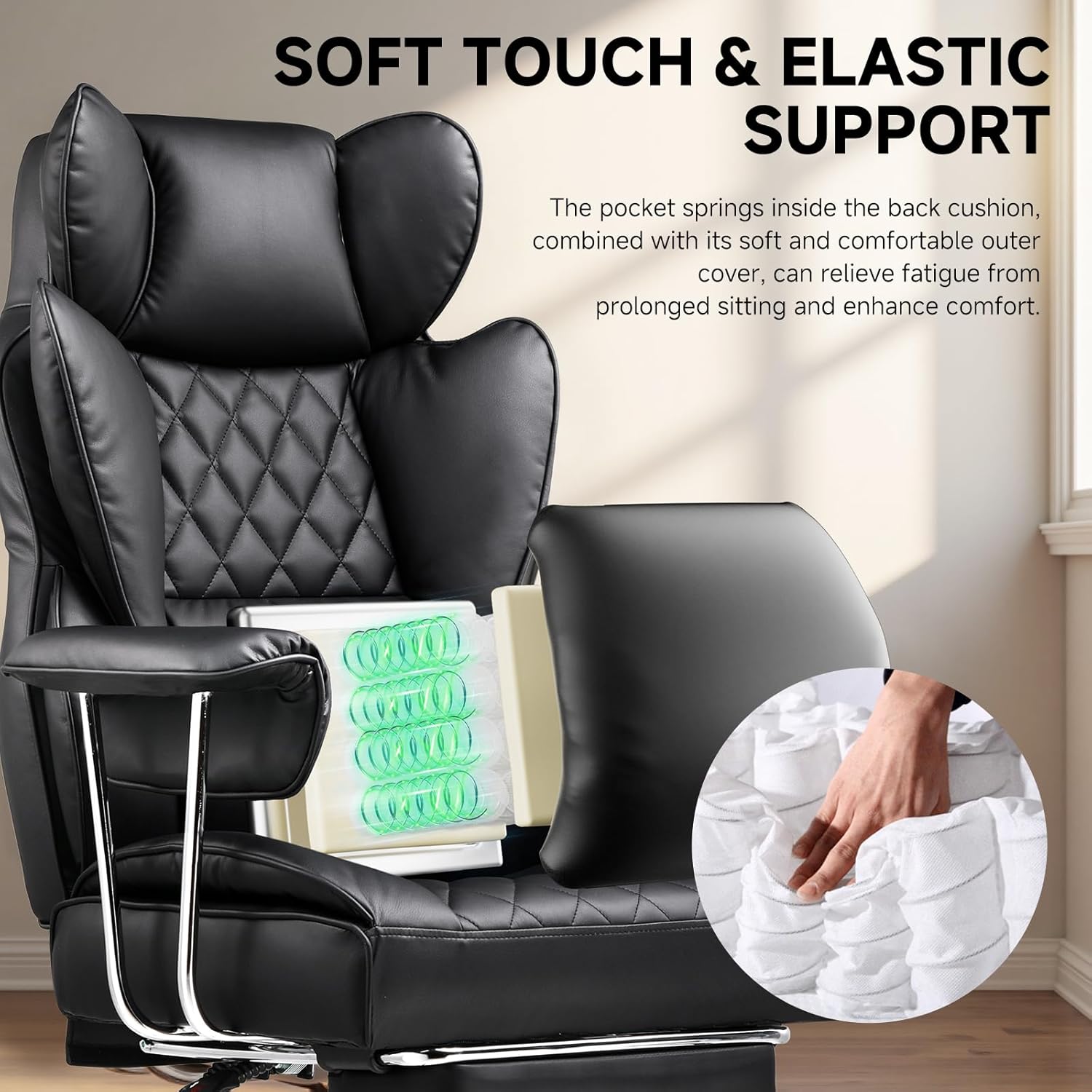 Silla de Oficina Grande y Alta - Ergonomic Office Chair reseña y precio